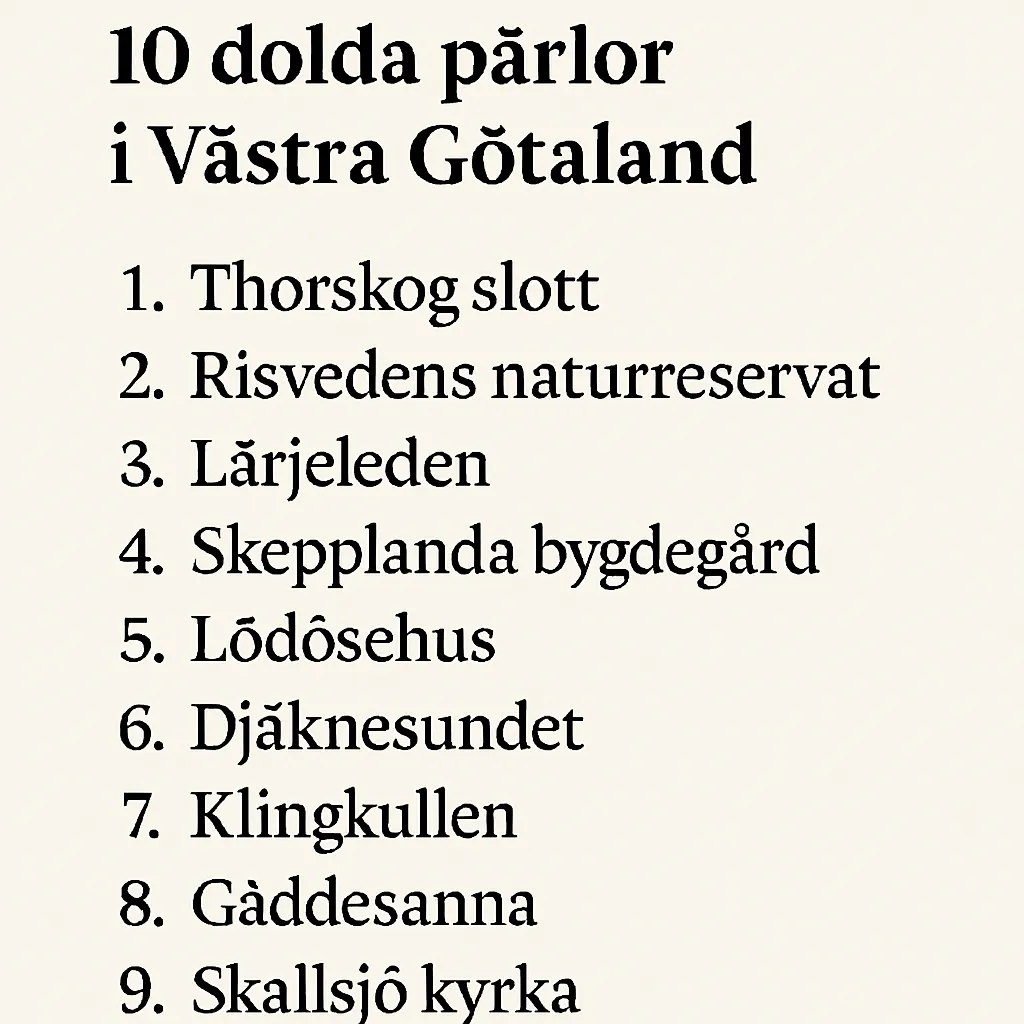 Utflykter nära Lödöse – 10 dolda pärlor i Västra Götaland